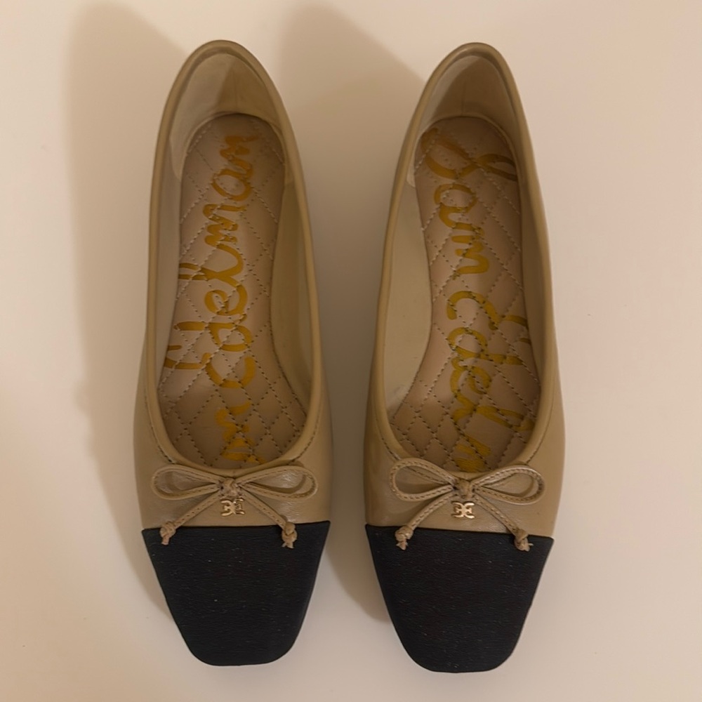 Sam Edelman Marley Beige/Black Ballet Flats 6.5